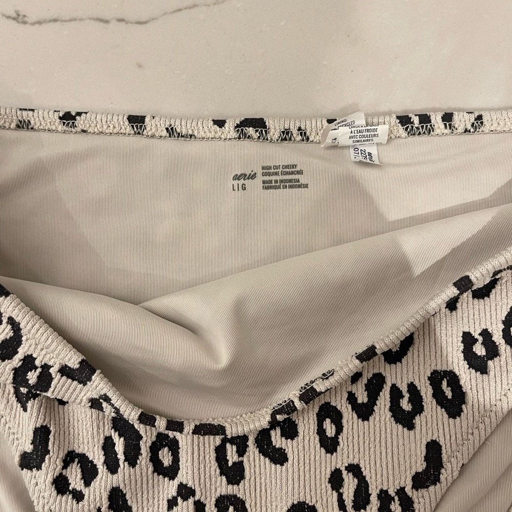 Cheetah high rise bathing suit bottoms
